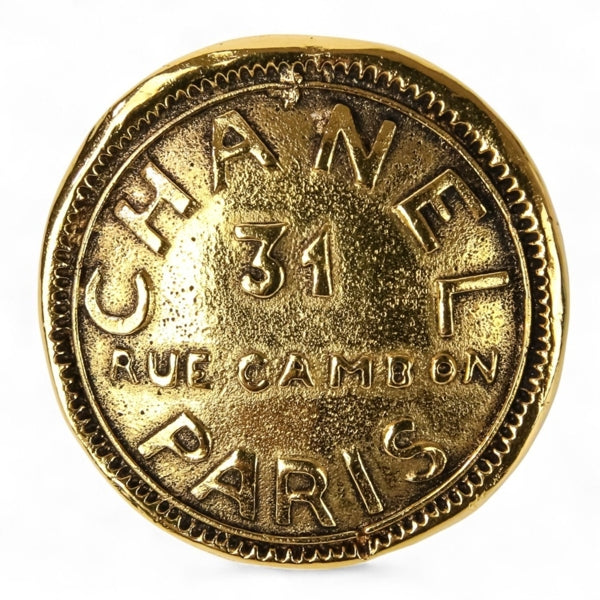 Chanel Gold Gold Plated Coco Mark