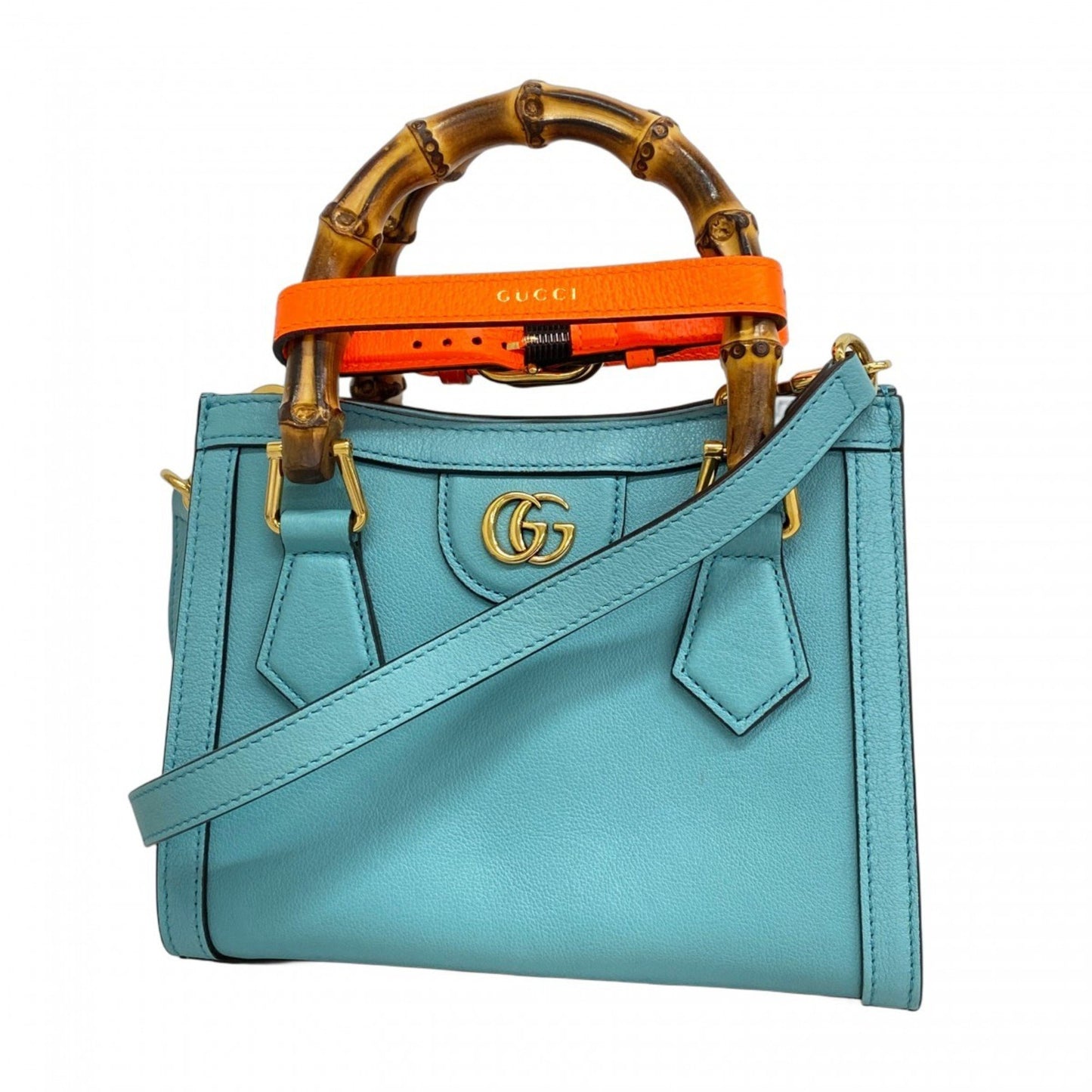 Gucci Blue Leather Diana