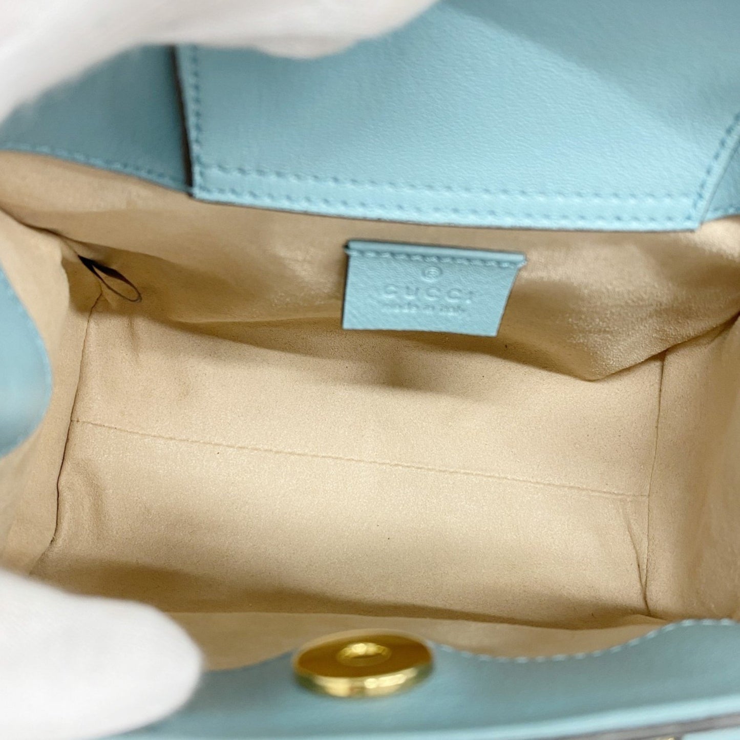 Gucci Blue Leather Diana
