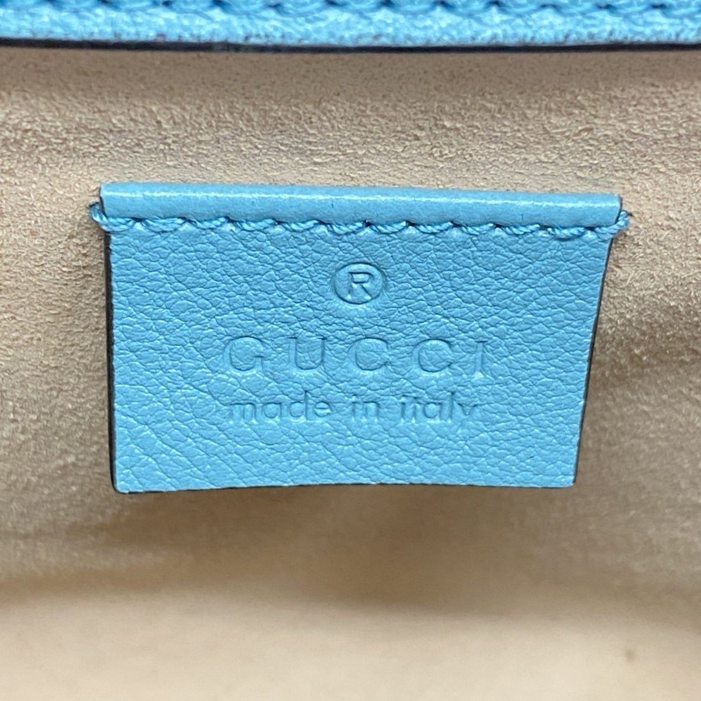 Gucci Blue Leather Diana