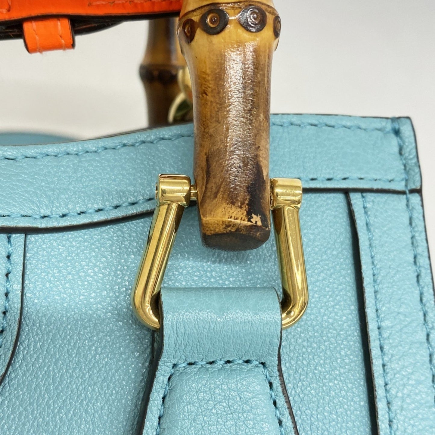 Gucci Blue Leather Diana