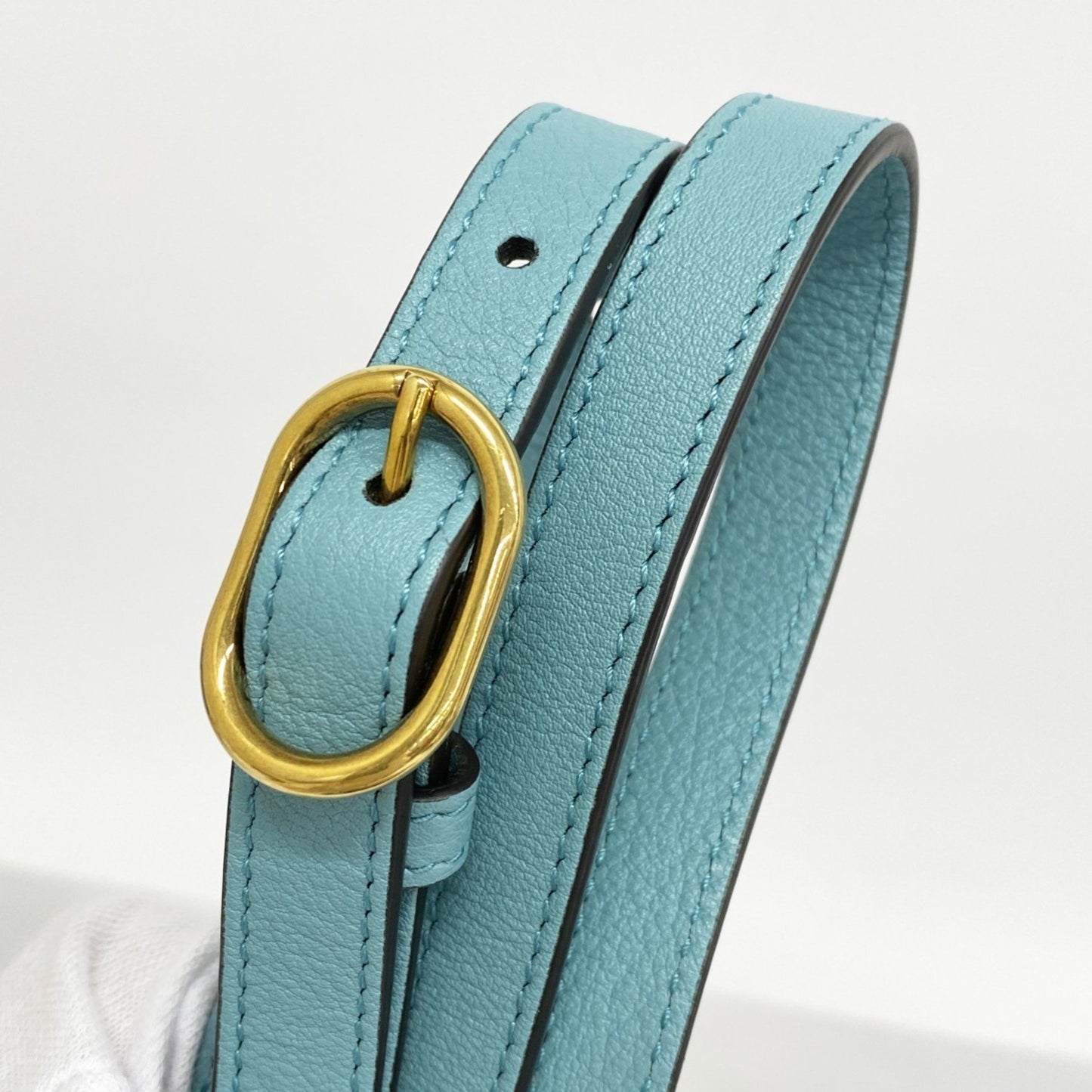 Gucci Blue Leather Diana