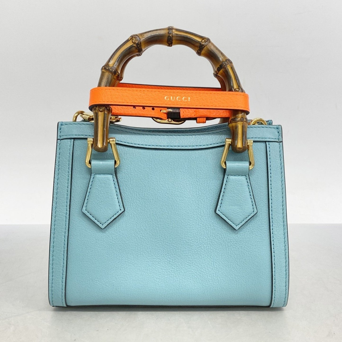 Gucci Blue Leather Diana