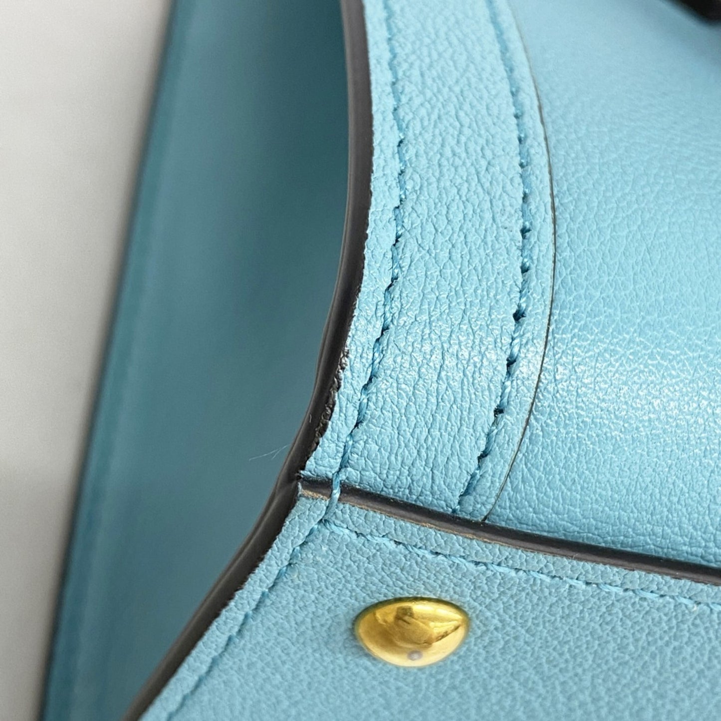 Gucci Blue Leather Diana