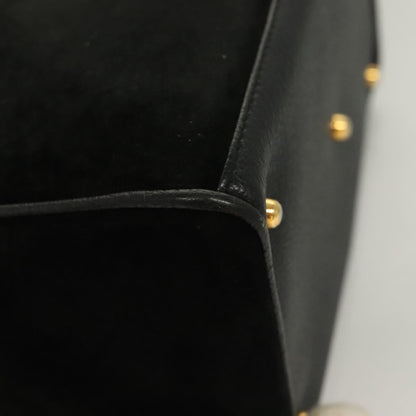 Gucci Black Suede Bamboo