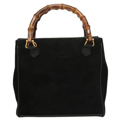 Gucci Black Suede Bamboo