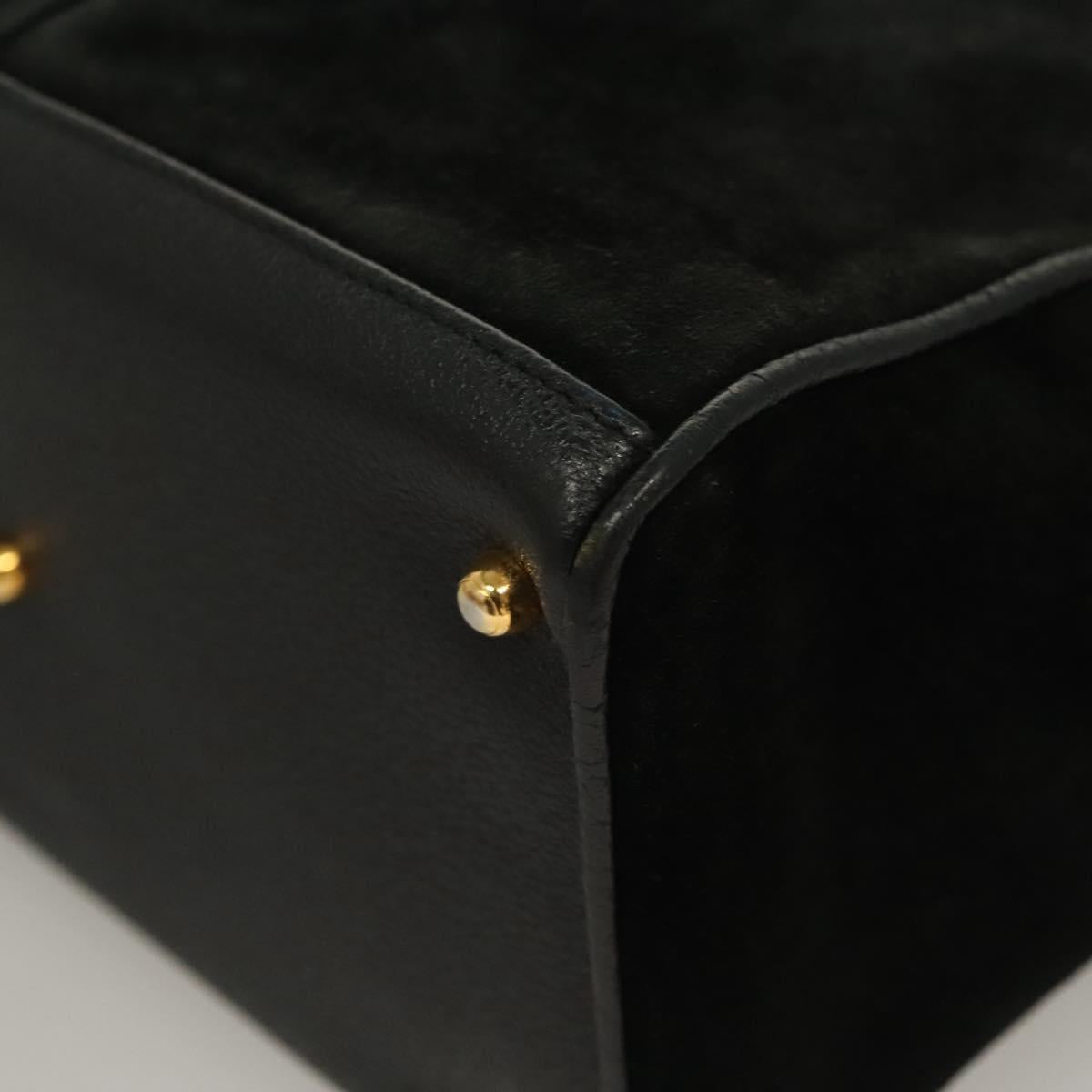 Gucci Black Suede Bamboo