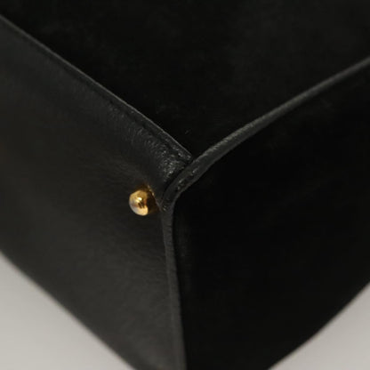Gucci Black Suede Bamboo