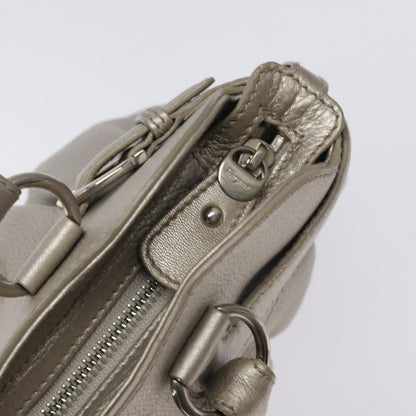 Salvatore Ferragamo Silver Leather Gancini