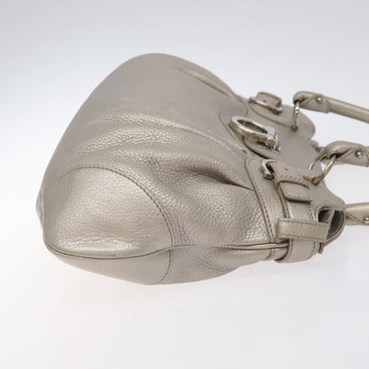 Salvatore Ferragamo Silver Leather Gancini