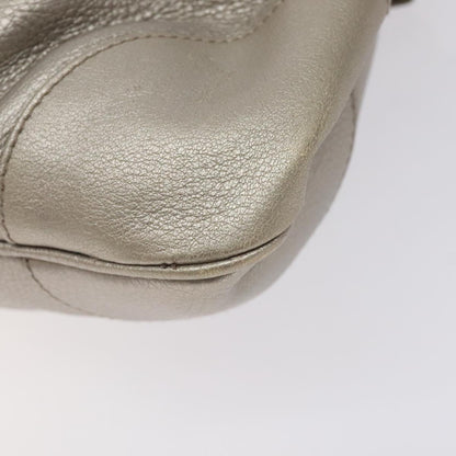 Salvatore Ferragamo Silver Leather Gancini