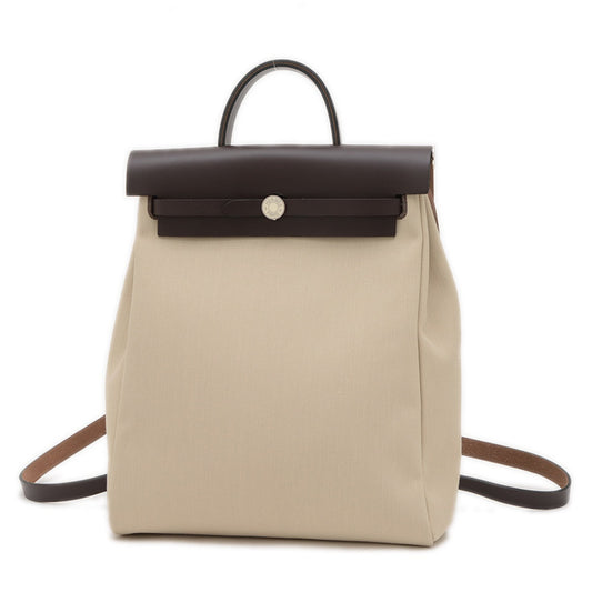 Hermès Brown Canvas Herbag