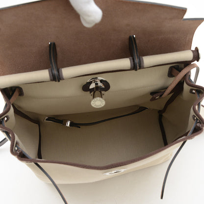 Hermès Brown Canvas Herbag