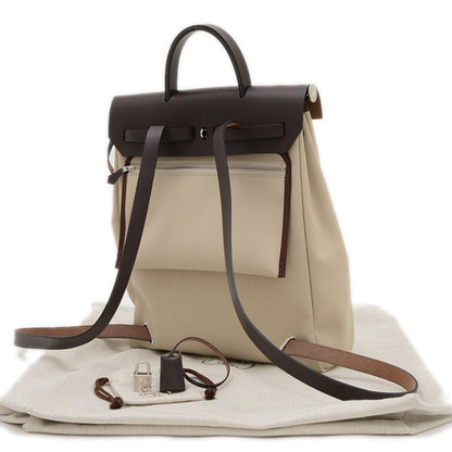 Hermès Brown Canvas Herbag
