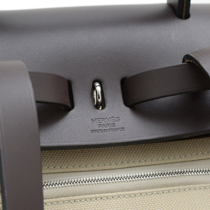 Hermès Brown Canvas Herbag