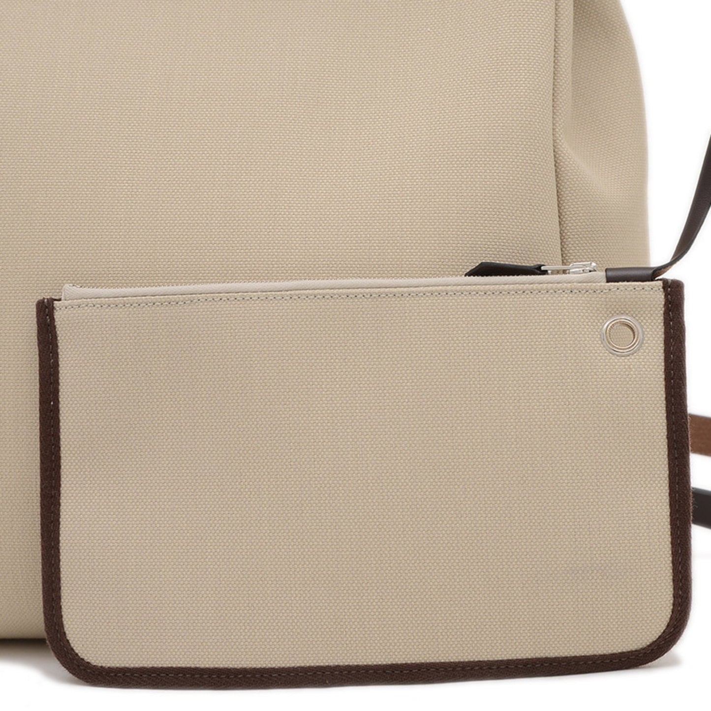 Hermès Brown Canvas Herbag