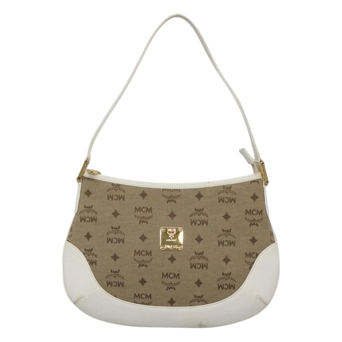 Mcm Brown Canvas Shoulder