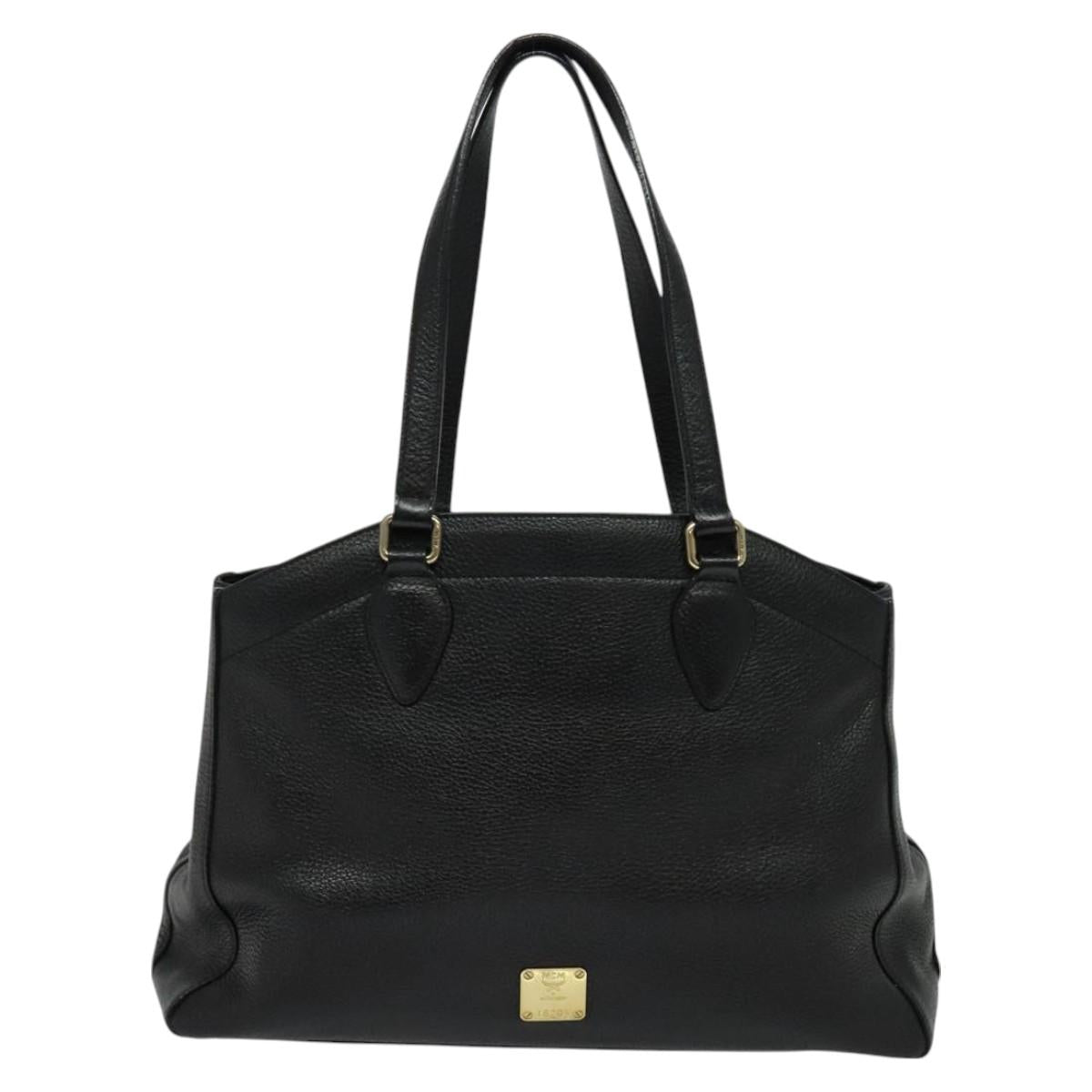 Mcm Black Leather Tote