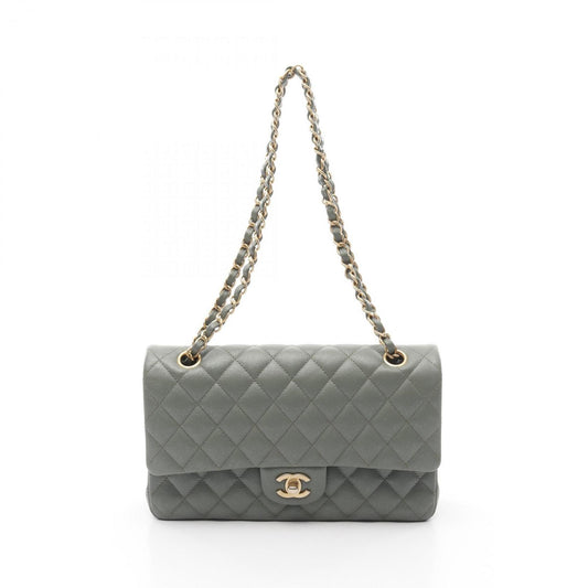 Chanel Green Leather Timeless