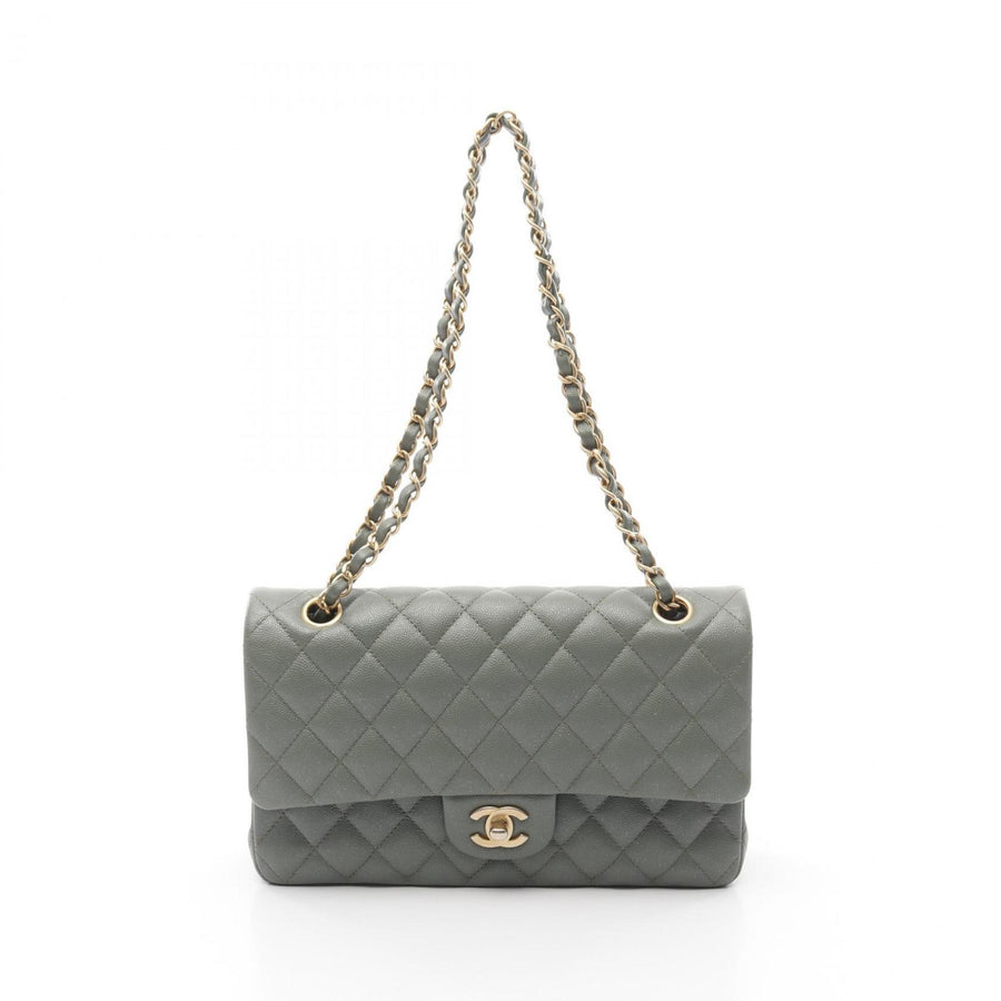 Chanel Green Leather Timeless