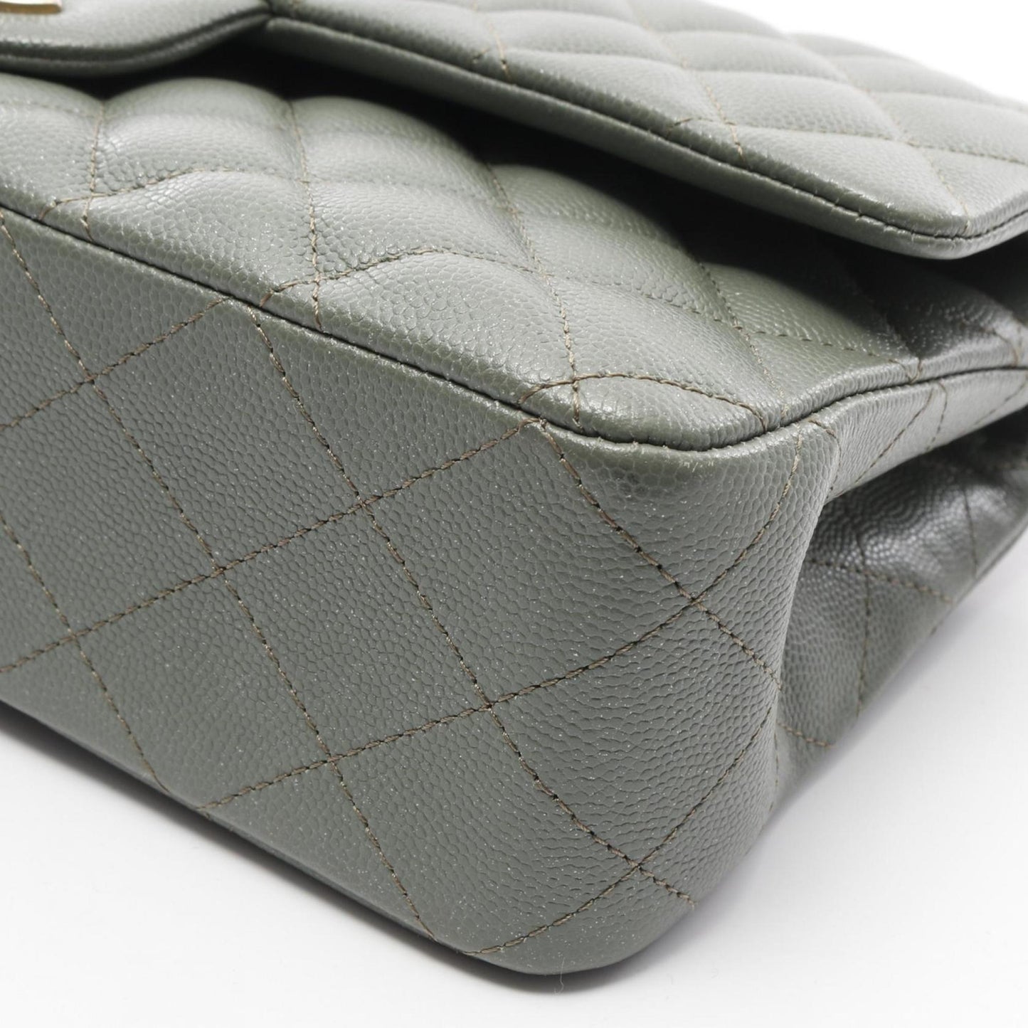 Chanel Green Leather Timeless