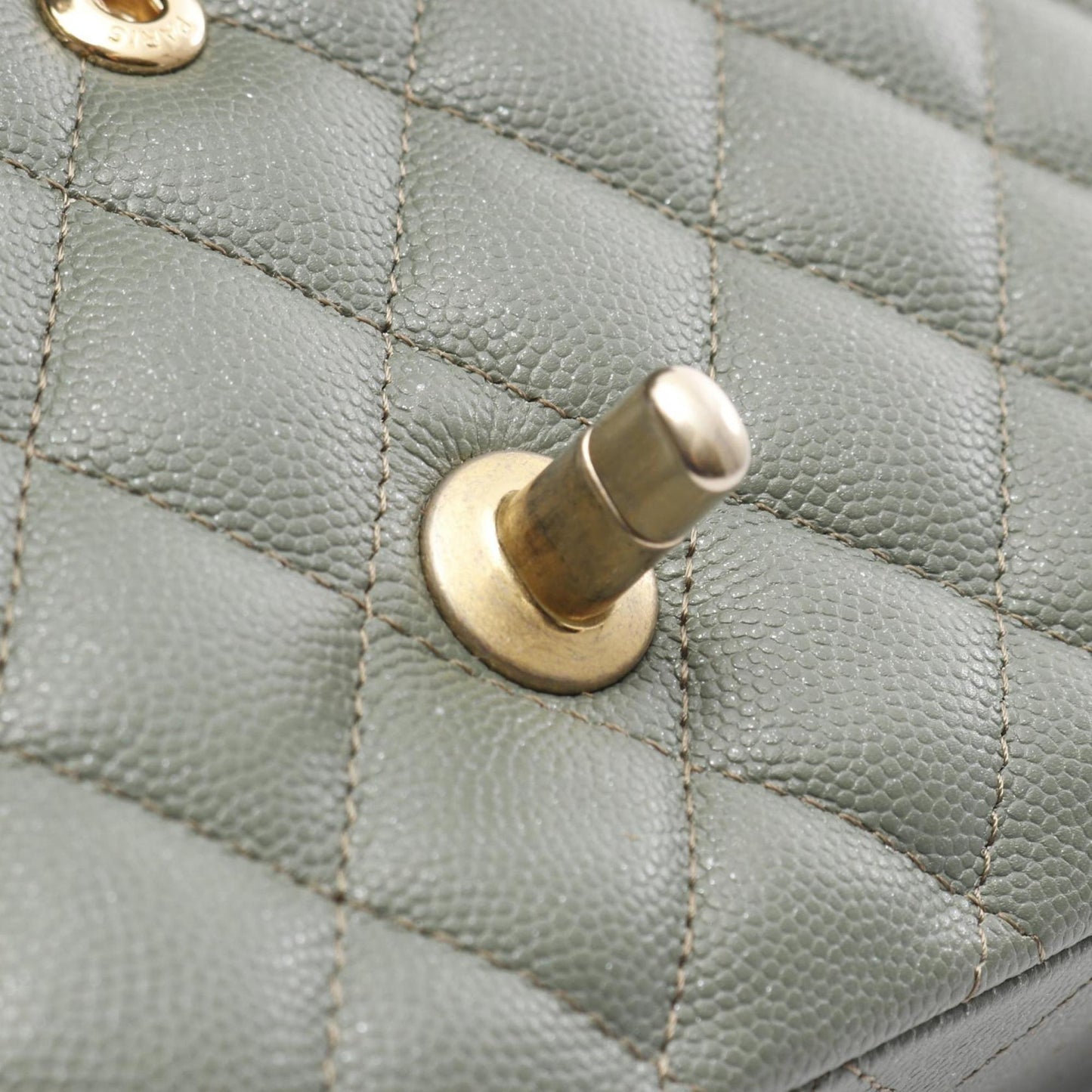 Chanel Green Leather Timeless