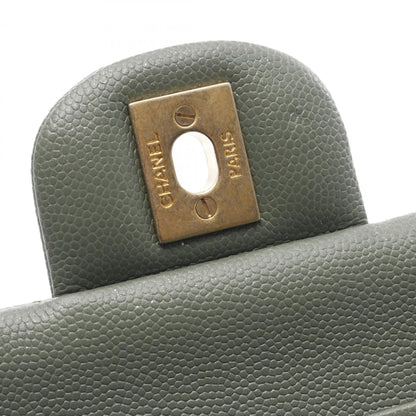 Chanel Green Leather Timeless