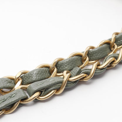 Chanel Green Leather Timeless