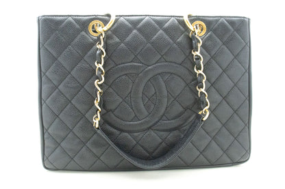Chanel Black Leather Grand Shopping
