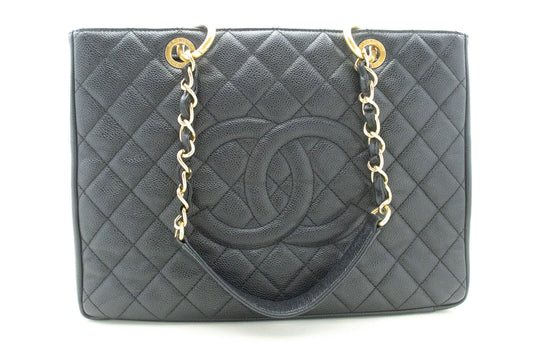 Chanel Black Leather Grand Shopping