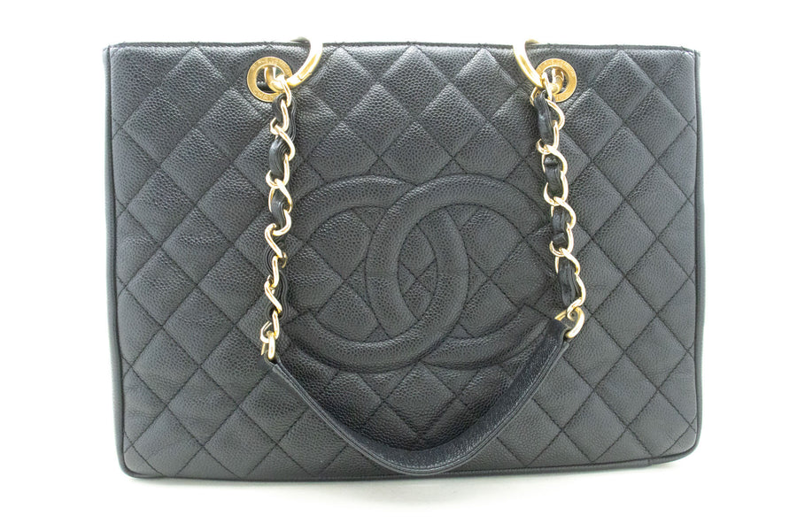 Chanel Black Leather Grand Shopping