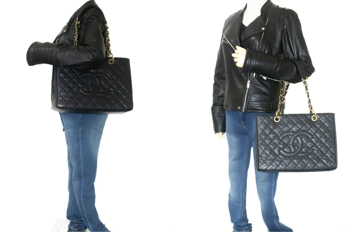 Chanel Black Leather Grand Shopping