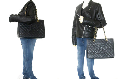 Chanel Black Leather Grand Shopping