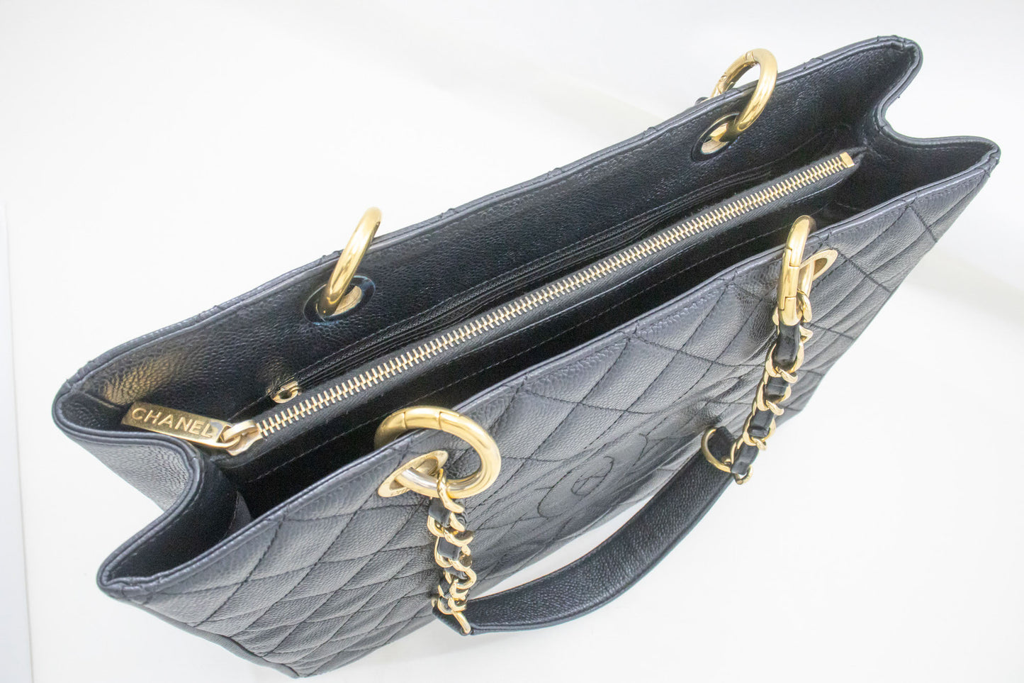 Chanel Black Leather Grand Shopping