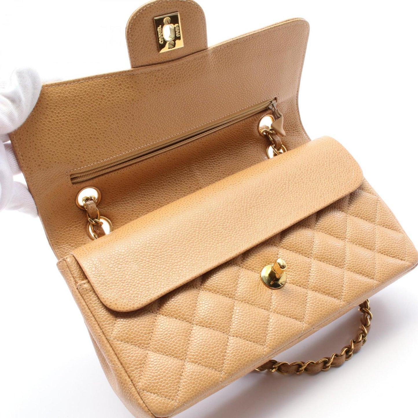 Chanel Brown Leather Timeless 23