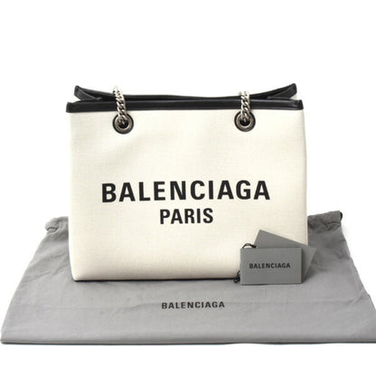 Balenciaga White Canvas Cabas
