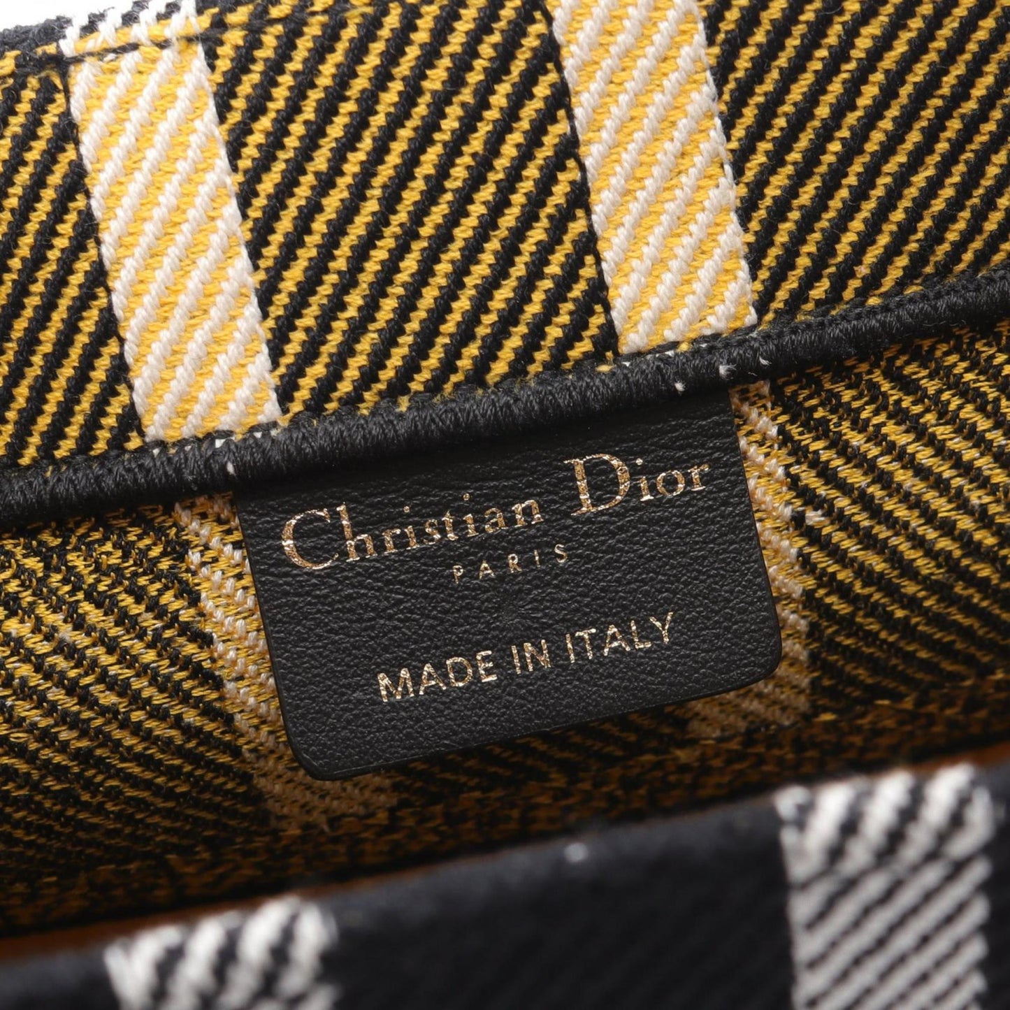 Dior Yellow Canvas Book Tote