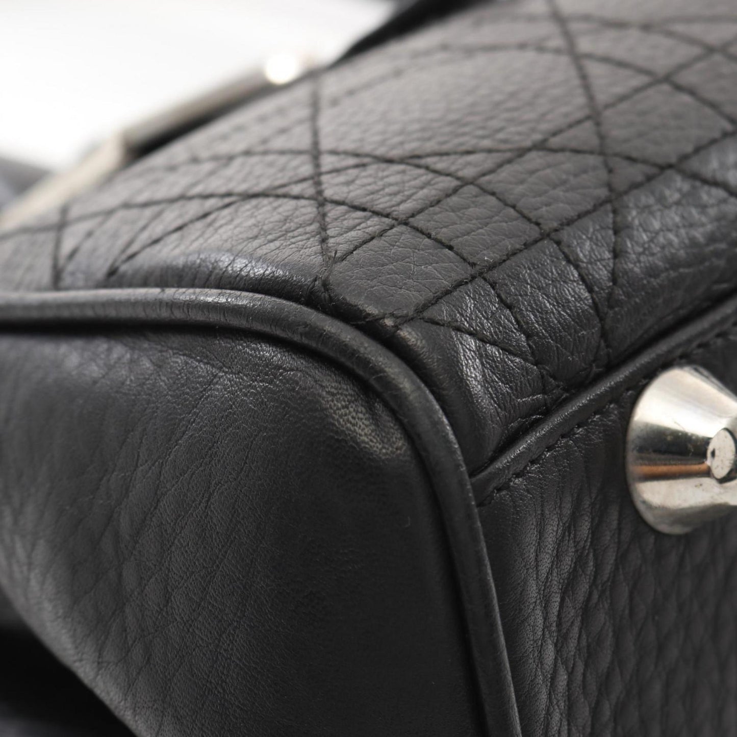 Dior Black Leather Cannage Lady