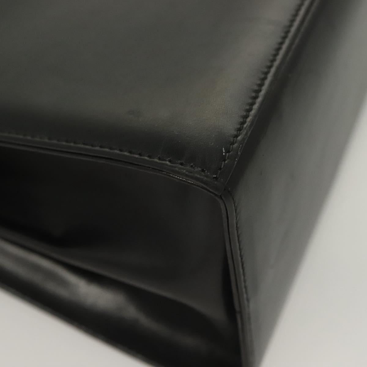 Salvatore Ferragamo Black Leather Gancini