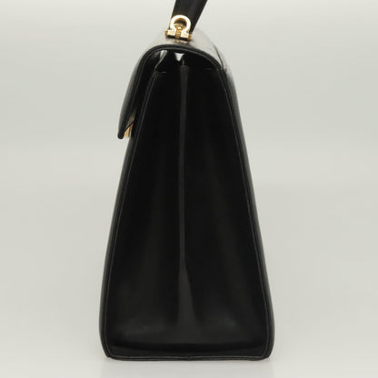 Salvatore Ferragamo Black Leather Gancini
