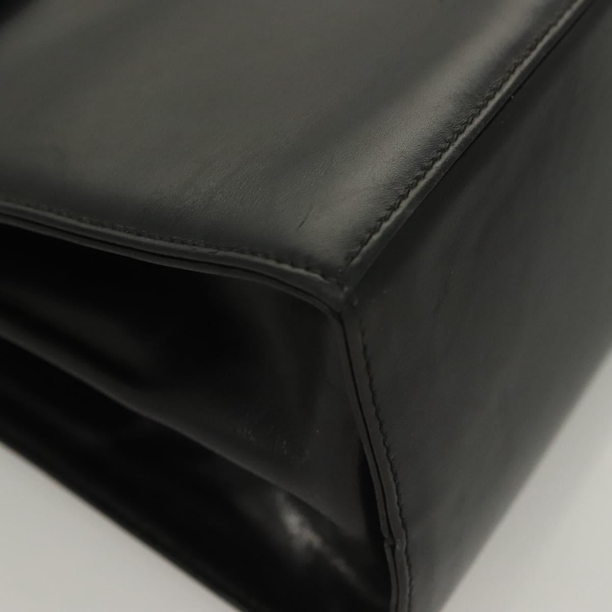 Salvatore Ferragamo Black Leather Gancini