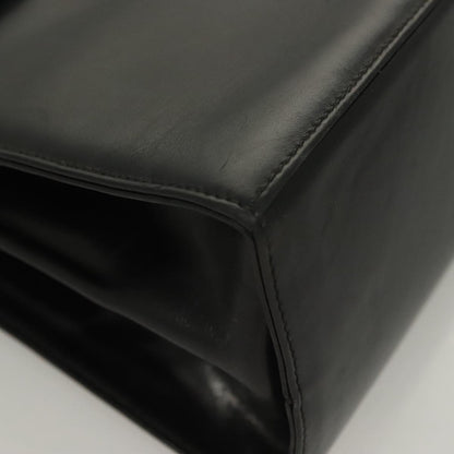 Salvatore Ferragamo Black Leather Gancini