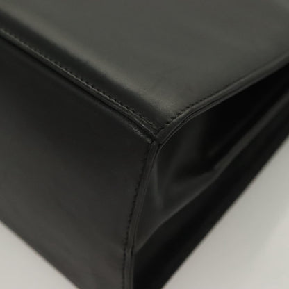 Salvatore Ferragamo Black Leather Gancini