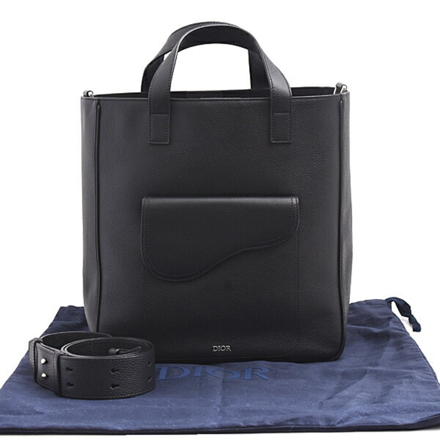 Dior Black Leather Saddle