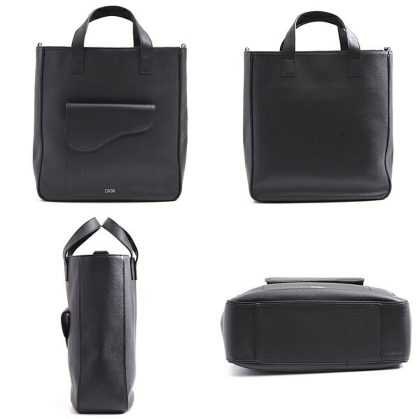 Dior Black Leather Saddle