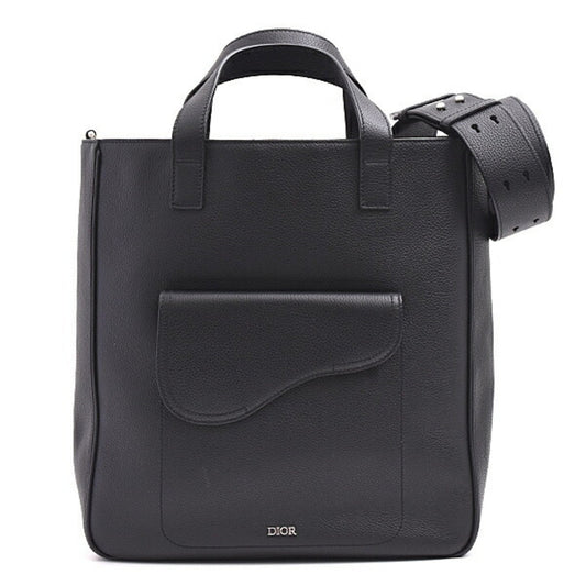 Dior Black Leather Saddle