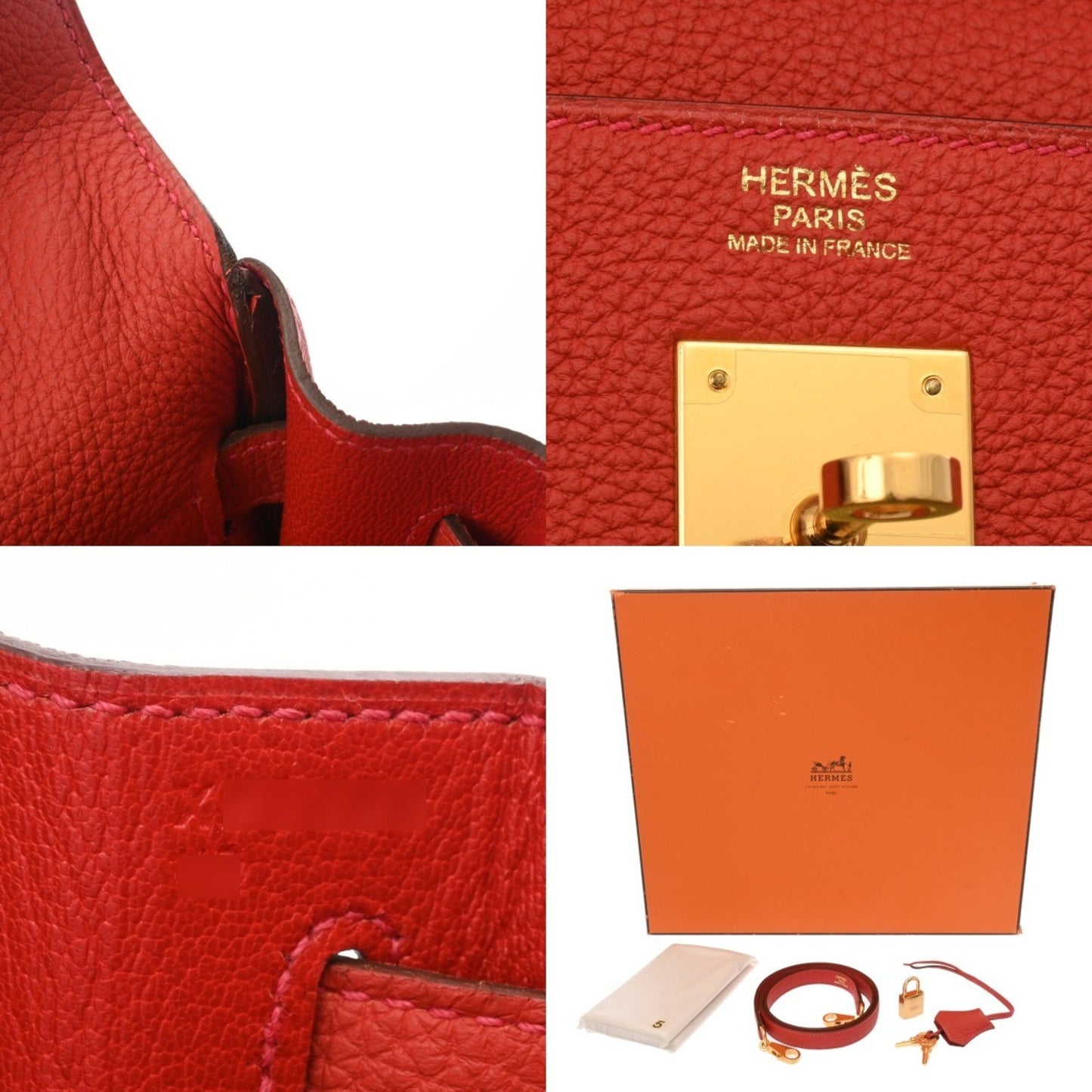Hermès Red Leather Kelly 32
