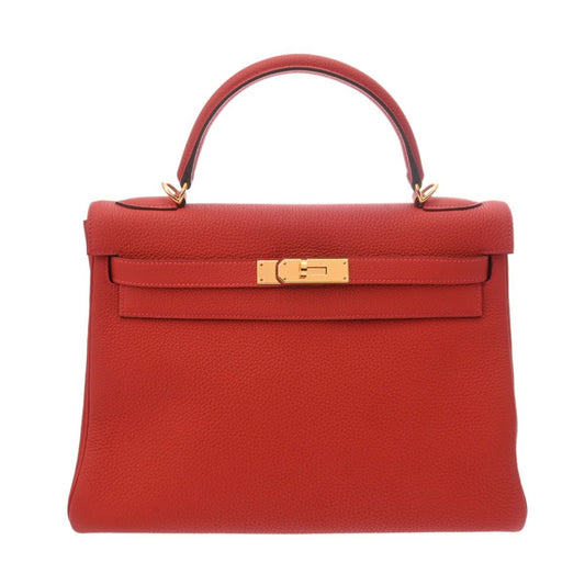 Hermès Red Leather Kelly 32