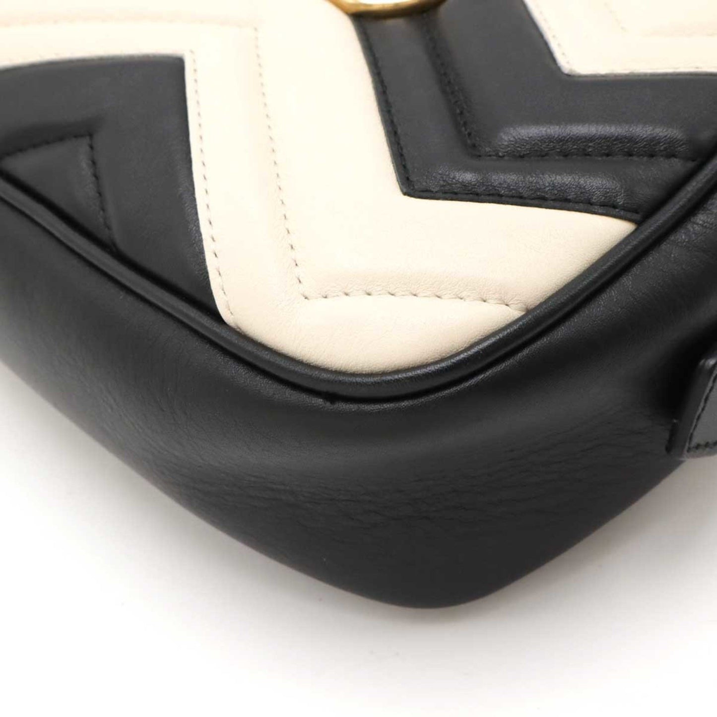 Gucci Black Leather Gg Marmont