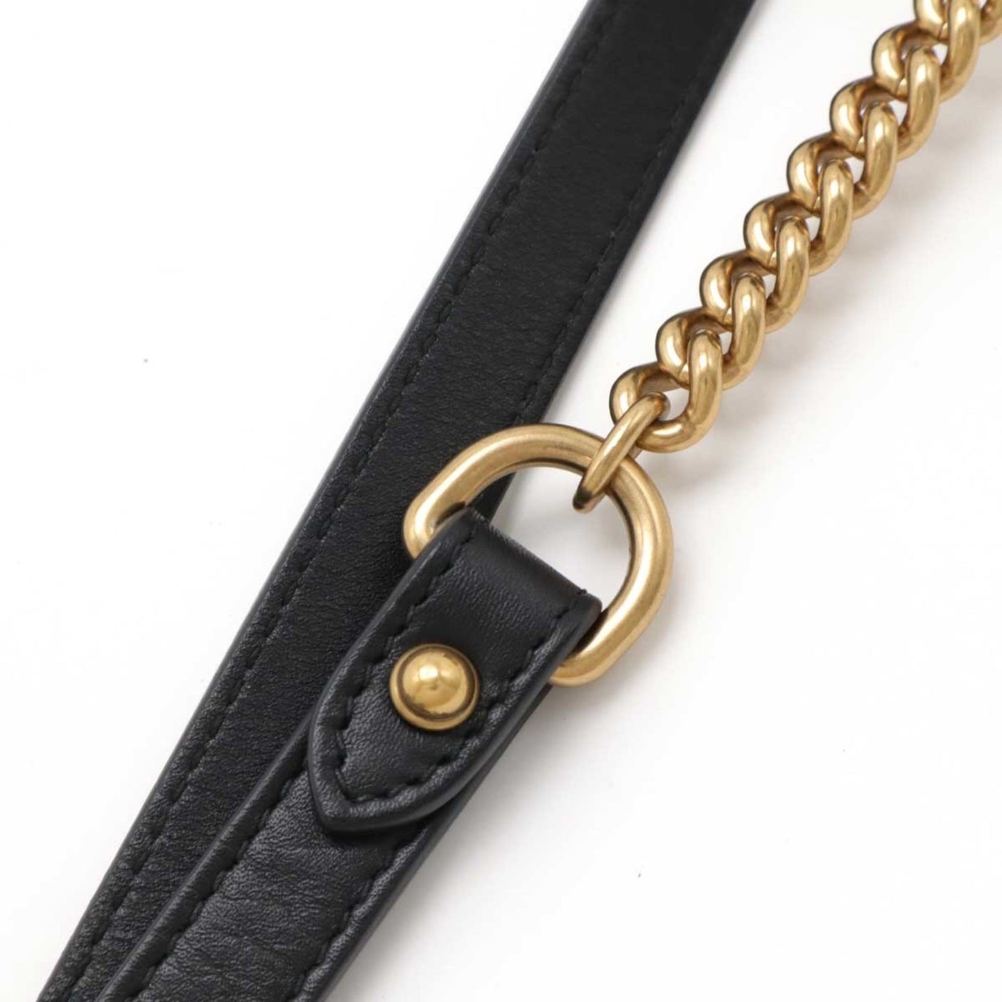 Gucci Black Leather Gg Marmont